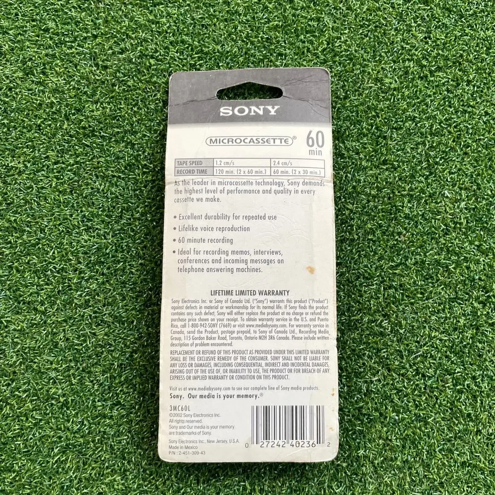 Sony 3mc-60 Microcassette  60 Minutes 3-pack Sealed